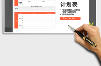 2021年月度工作总结计划表（自动化图表·商务橙色风格）