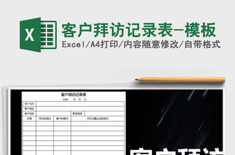 2021年客戶拜訪記錄表-模板