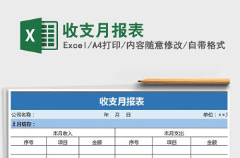 2021年收支月報表