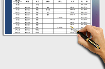 2021年收支日記表-多項查詢