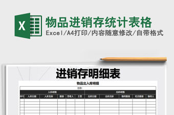 2021年物品進銷存統計表格