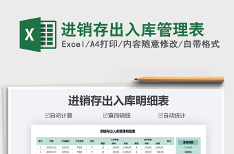 2021年進(jìn)銷存出入庫管理表