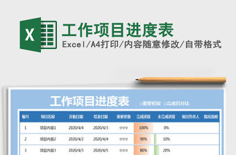 2021年工作項目進度表