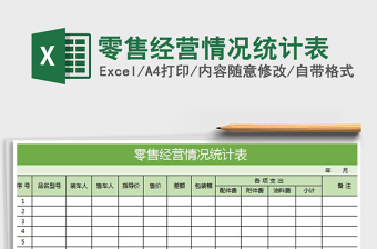 2021年零售經(jīng)營情況統(tǒng)計表