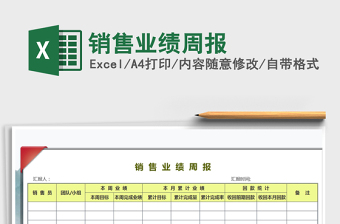 2021年銷售業(yè)績周報