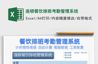 2021年連鎖餐飲排班考勤管理系統(tǒng)