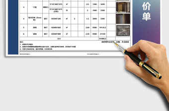 2021年項目費用報價單