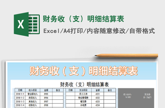 2021年財務收（支）明細結算表