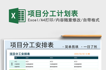 2021年項(xiàng)目分工計(jì)劃表