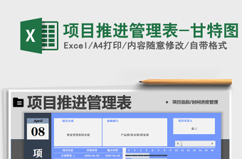 2021年项目推进管理表-甘特图