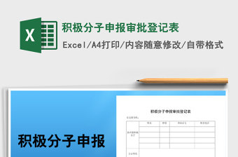 2021年積極分子申報(bào)審批登記表