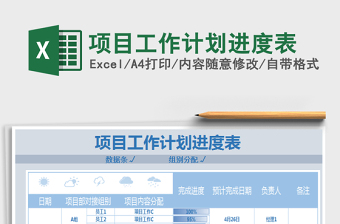 2021年項(xiàng)目工作計(jì)劃進(jìn)度表