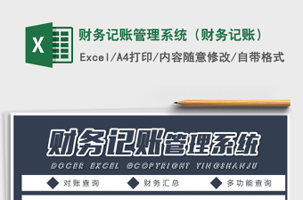 2021年財務(wù)記賬管理系統(tǒng)（財務(wù)記賬）