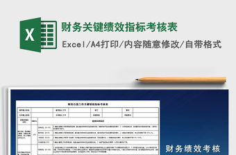 2021年財務(wù)關(guān)鍵績效指標(biāo)考核表