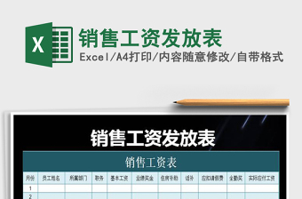 2021年銷售工資發(fā)放表