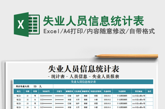 2021年失業(yè)人員信息統(tǒng)計表