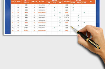 2021年訂餐管理明細表
