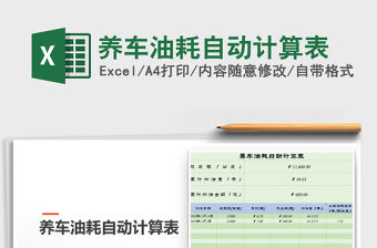 2021年養車油耗自動計算表
