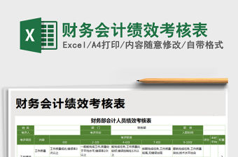 2021年財務會計績效考核表