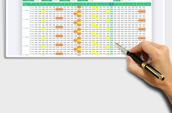 2021年员工打卡信息统计表