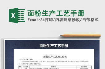 2021年面粉生產(chǎn)工藝手冊