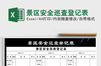 2021年景區安全巡查登記表