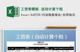 2021年工資表模板-自動計算個稅