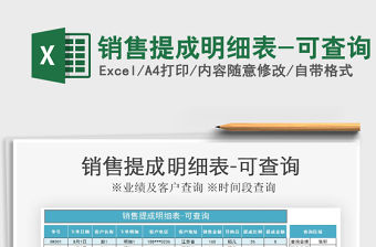 2021年銷售提成明細表-可查詢