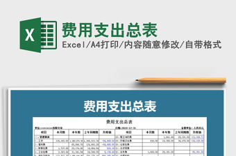 2021年費(fèi)用支出總表免費(fèi)下載