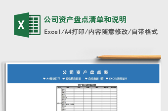 2021年公司資產(chǎn)盤點(diǎn)清單和說明