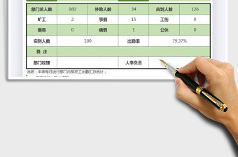 2021年考勤統計表-每日統計