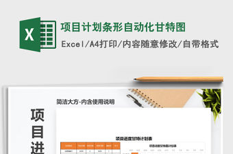 2021年項目計劃條形自動化甘特圖