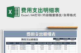 2021年費用支出明細表