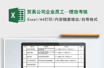 2021年貿易公司企業員工—績效考核