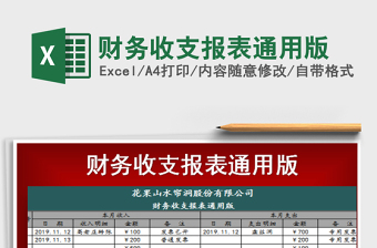 2021年財(cái)務(wù)收支報(bào)表通用版