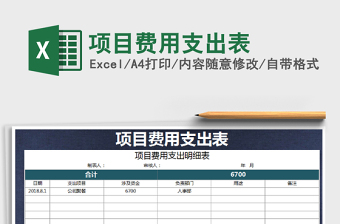 2021年項目費用支出表免費下載