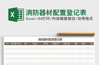 2021年消防器材配置登記表免費下載