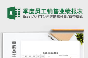 2021年季度員工銷售業績報表