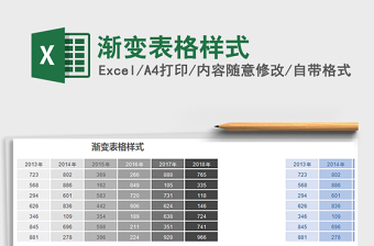 2021年漸變表格樣式