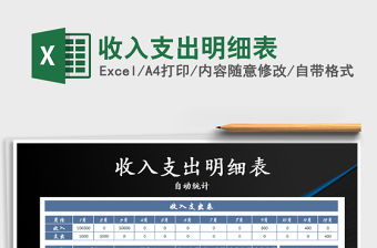 2021年收入支出明細表