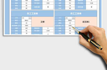 2021年工資表-自動(dòng)計(jì)算工資單