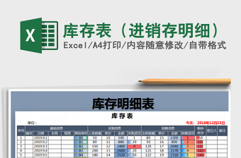 2021年庫存表（進(jìn)銷存明細(xì)）