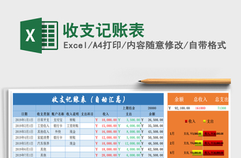 2021年收支記賬表