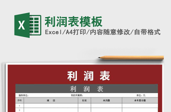 2021年利潤表模板