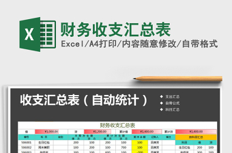 2021年財(cái)務(wù)收支匯總表