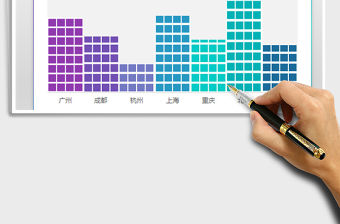 2021年馬賽克柱形圖 對比分析圖表財務營銷報表