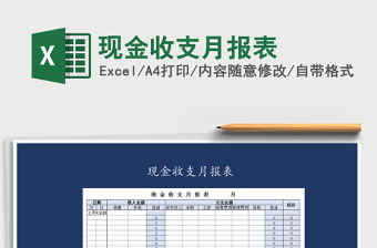 2021年現(xiàn)金收支月報表