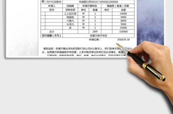 2021年發(fā)票填寫開申請單
