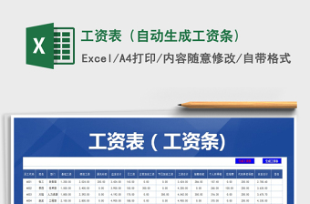2021年工資表（自動(dòng)生成工資條)