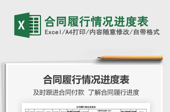 2021年合同履行情況進度表